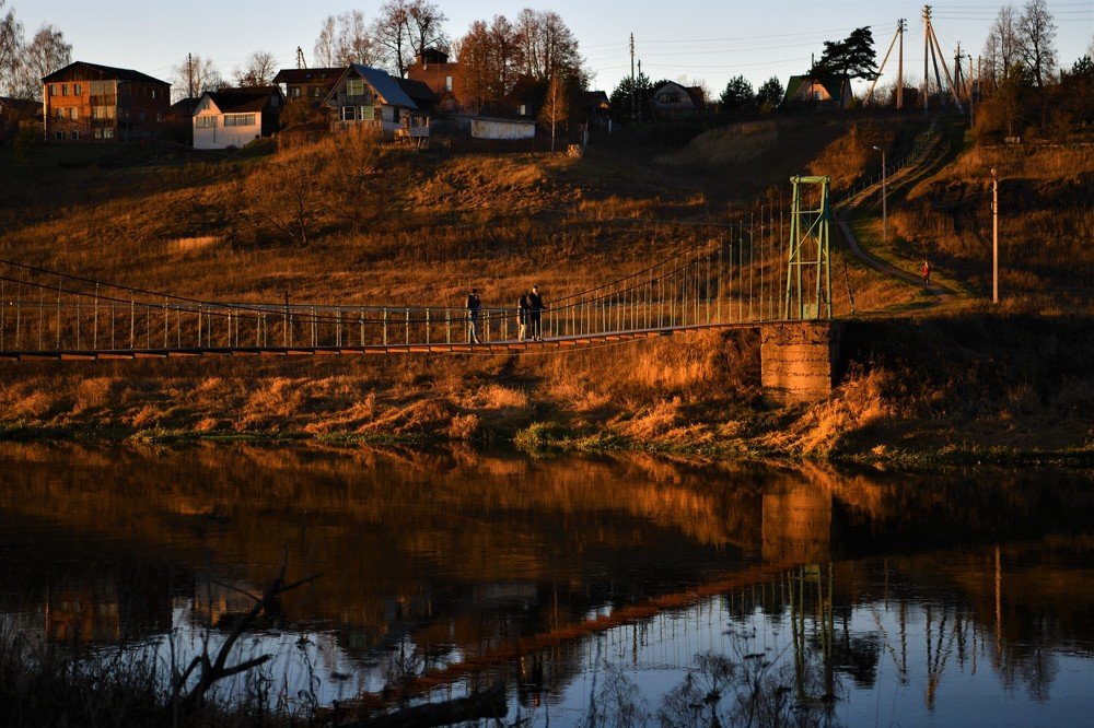 На закате. Москва река.