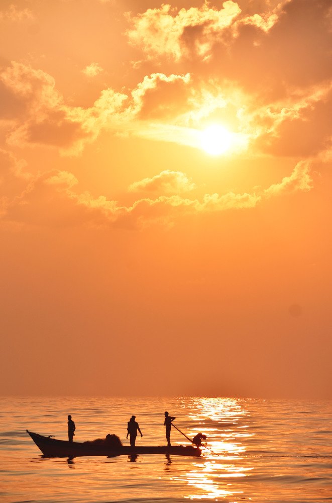 Sunrise in Chennai, Tamil nadu, India