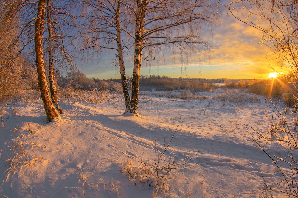 про легкий морозец и зимний вечер
