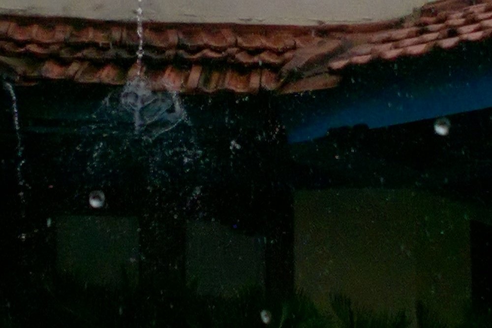 rainy water spilling