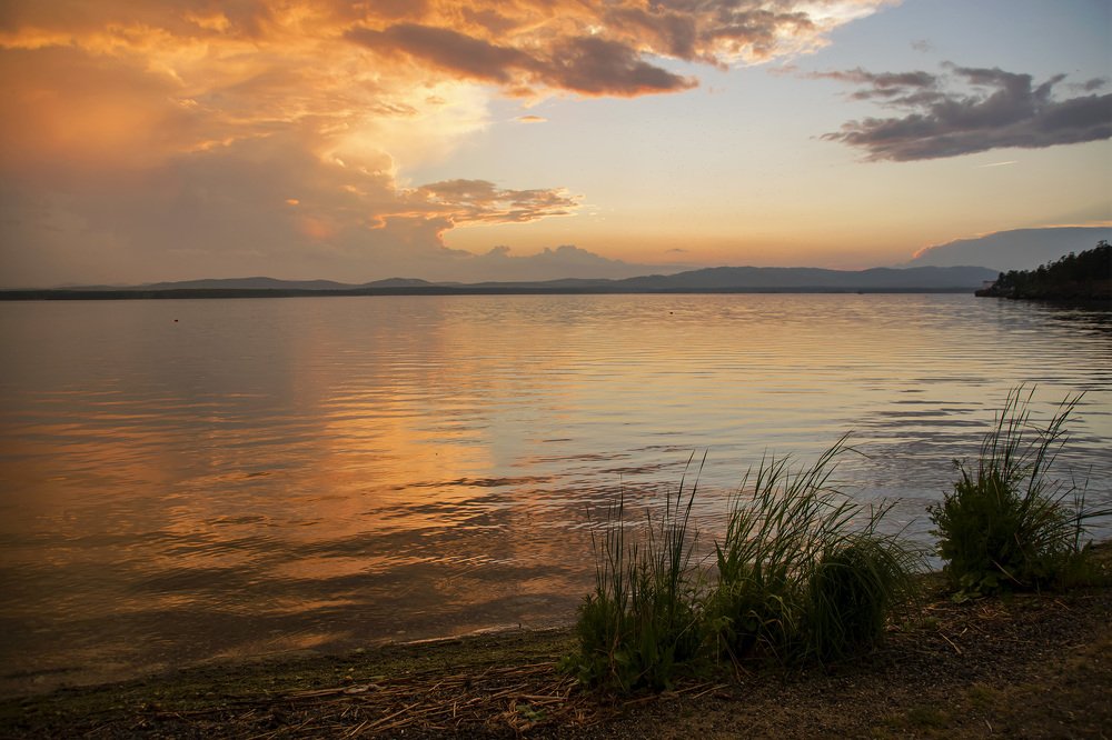 Закатная акварель...