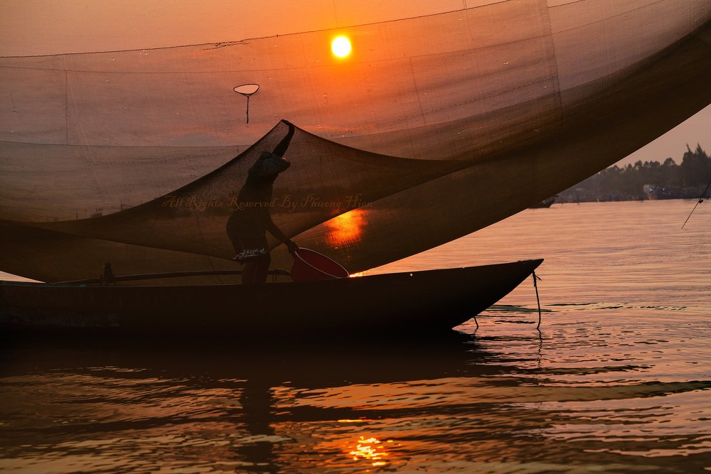 Sunrise in the fishing village