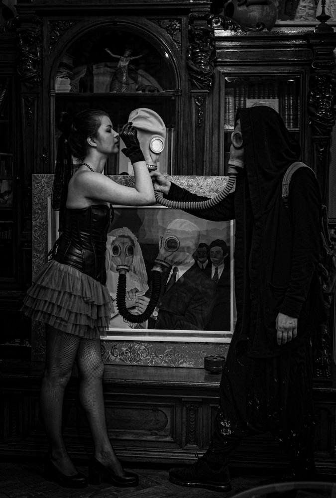 свадьба в противогазах