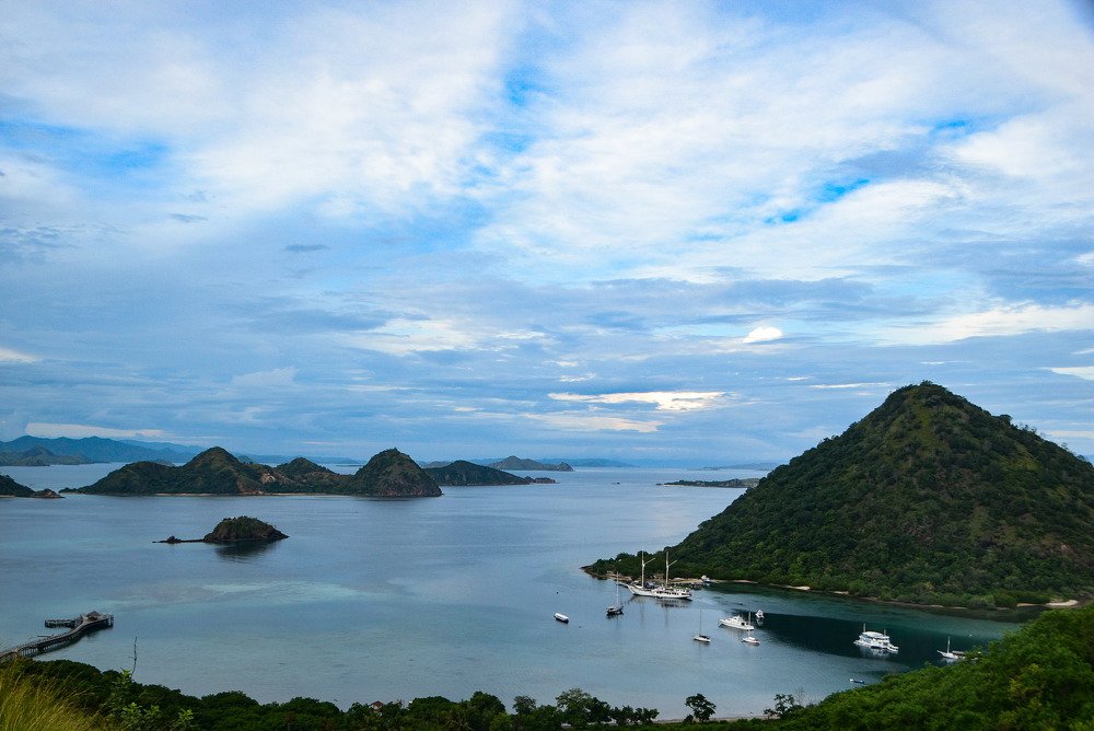 Morning view from Sylvia hill, Labuan Bajo, Indonesia..