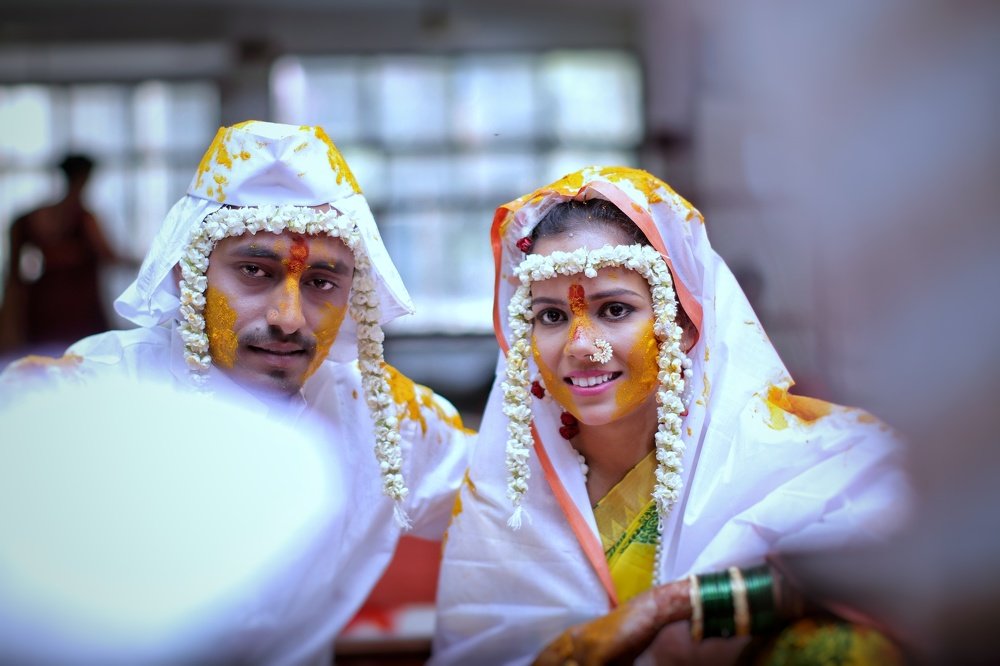 Indian wedding haldi ceremony