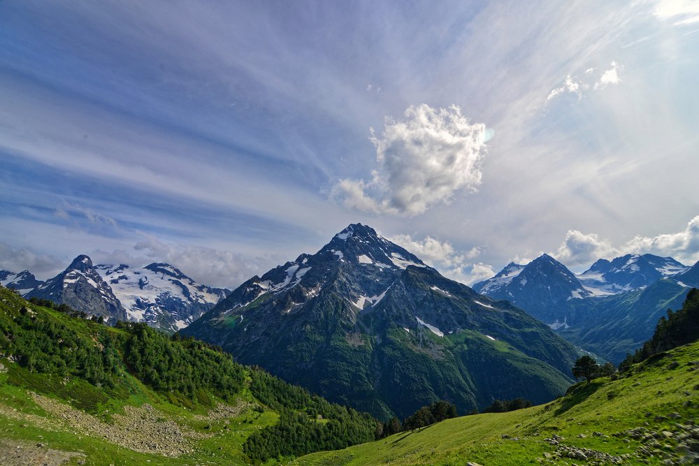 Горными тропами.