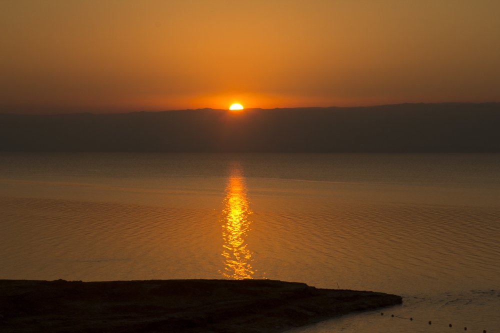 Sunset at Dead Sea in Jordania