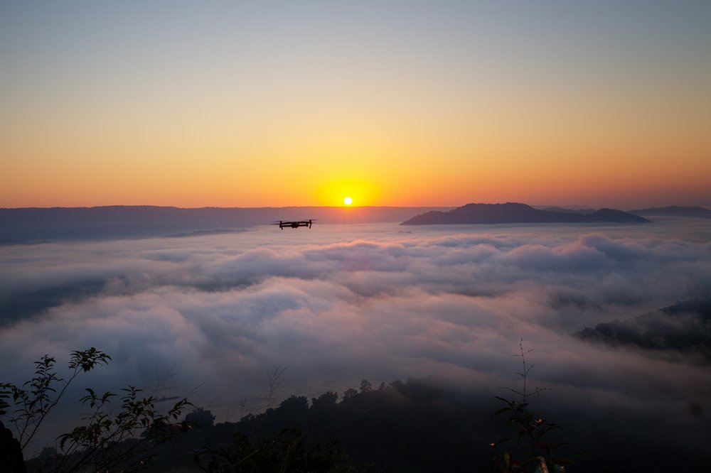 Drone sunrise