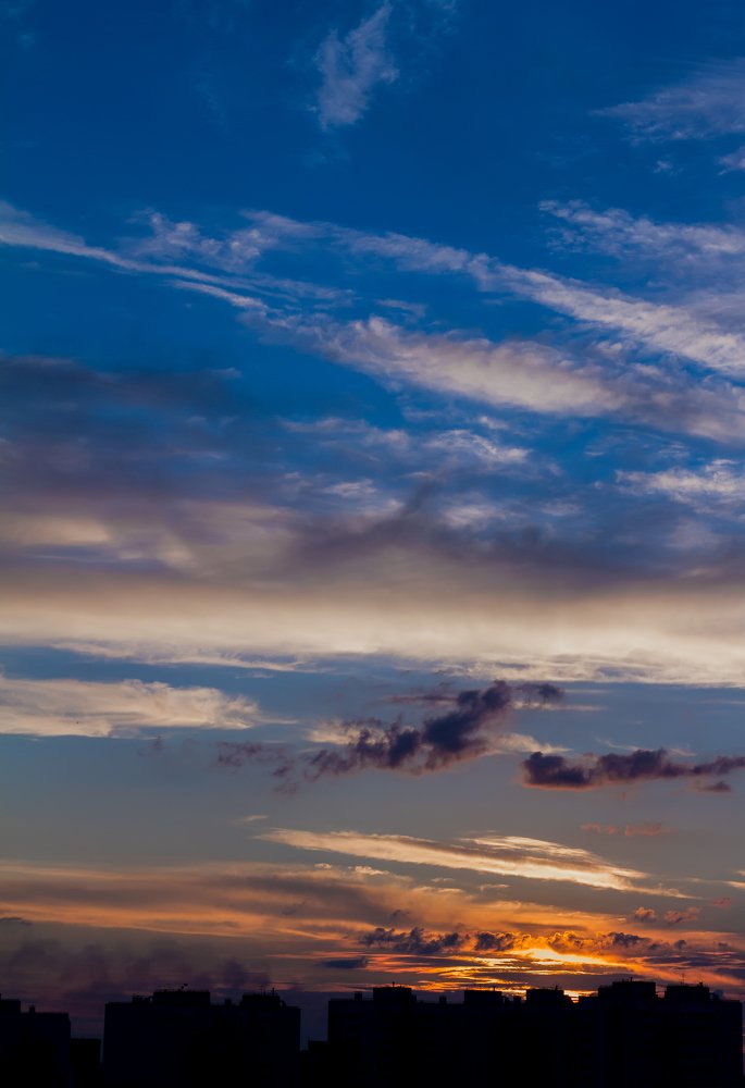 Закат, вид из окна