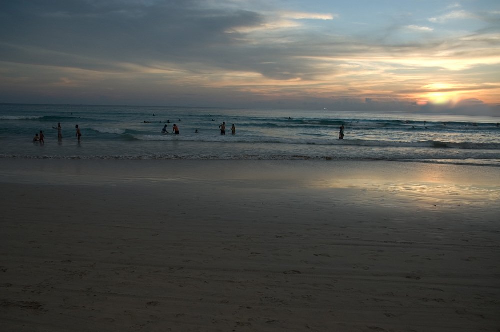 Закат  на море