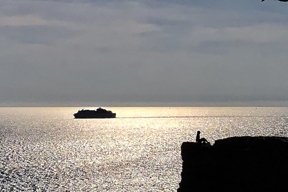 Girl on a cliff