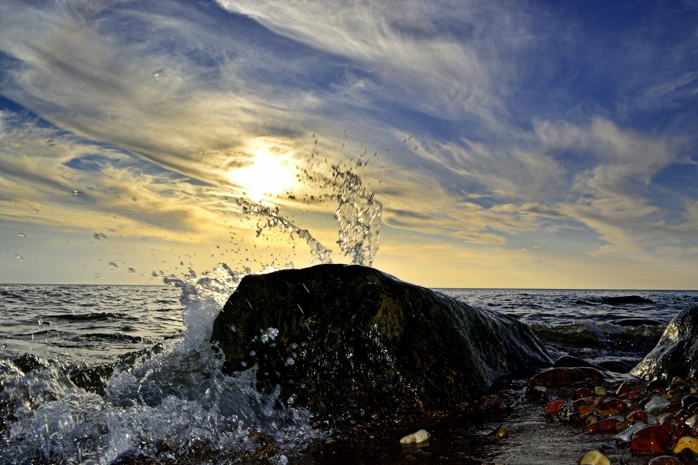 Море, закат, облака 9