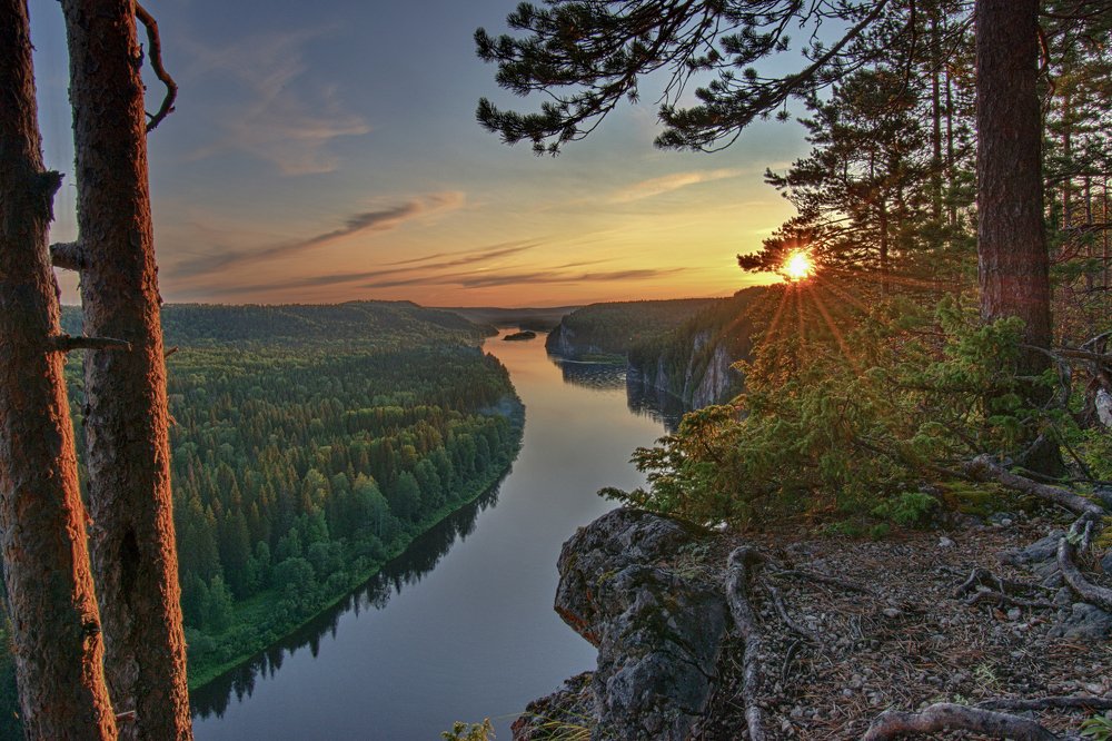 Закат над Вишерой