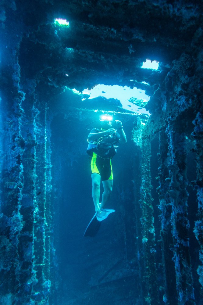 Diver at "Patris" wreck