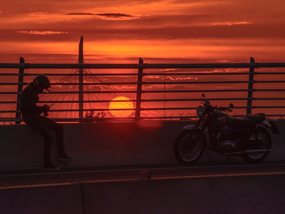 Закат на мосту Бетанкура. Санкт-Петербург.