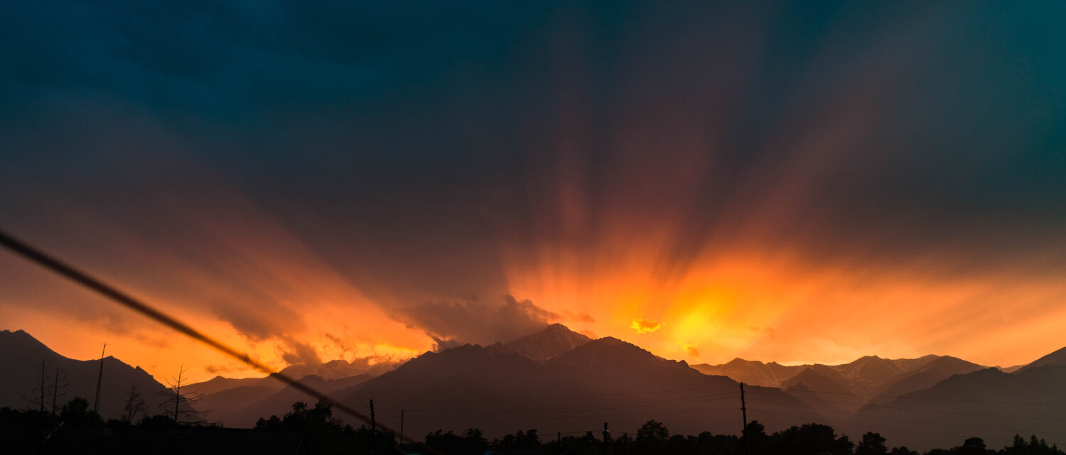 Sunset after rain over Kurumkan