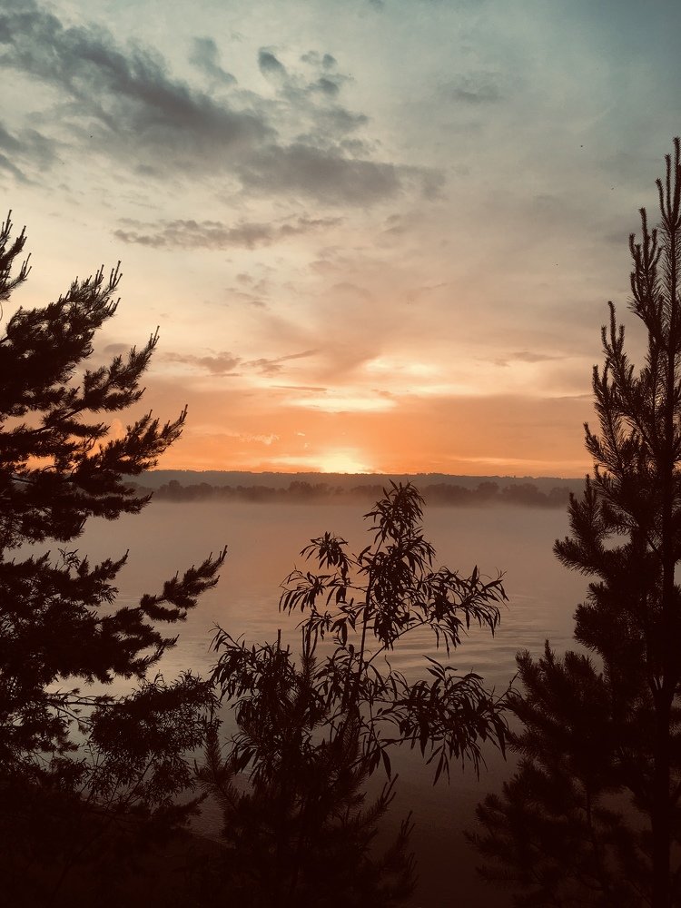 Закат в тумане