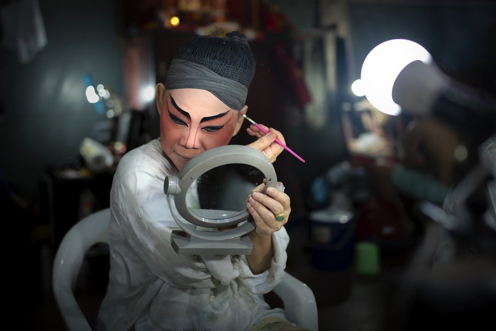 Backstage of Chinese Opera Show