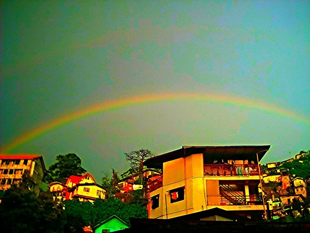 A Double Rainbow Sunset