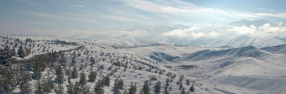 Голубой пейзаж