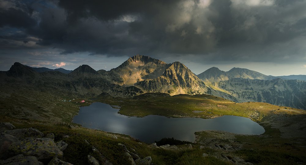 Sunset on Tevno lake, Pirin mountain