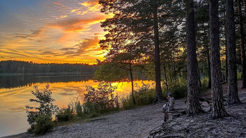 Закат на Черном озере...