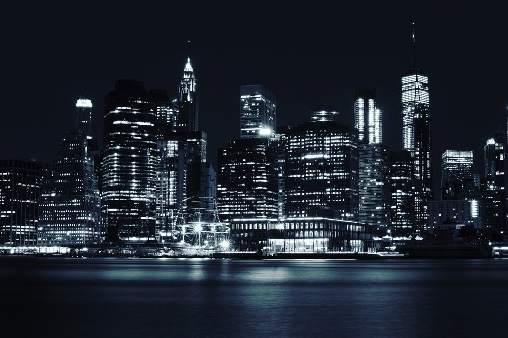 Black & White Manhattan Night