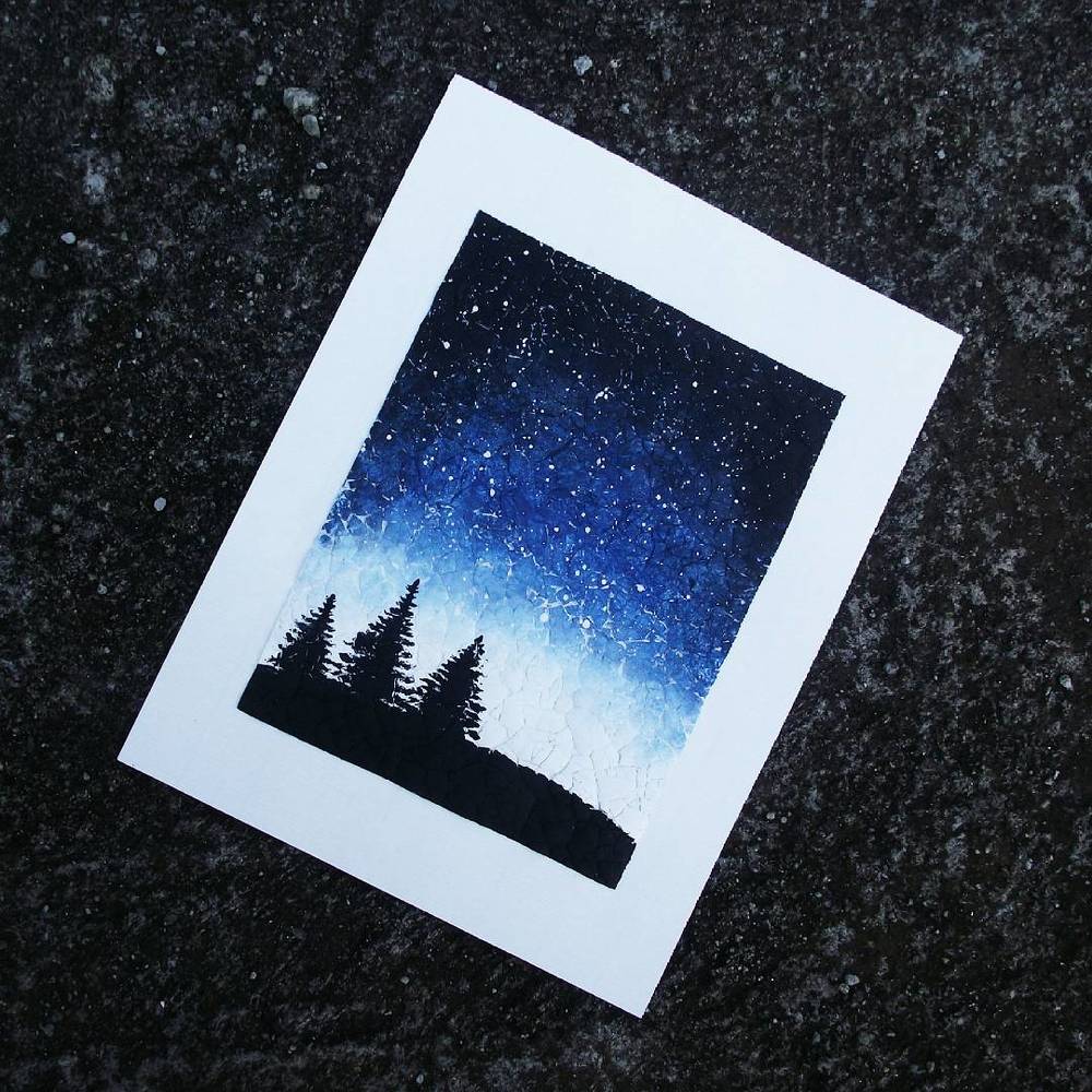 Egg Shells turned into a Starry Night Sky