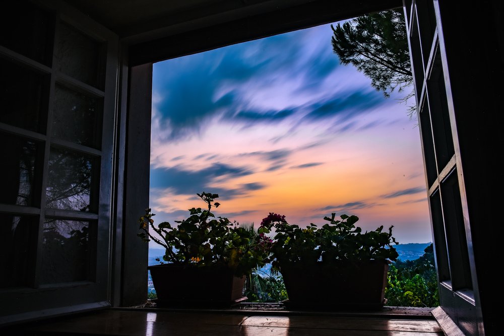 Atardecer de la ventana de Moscufo