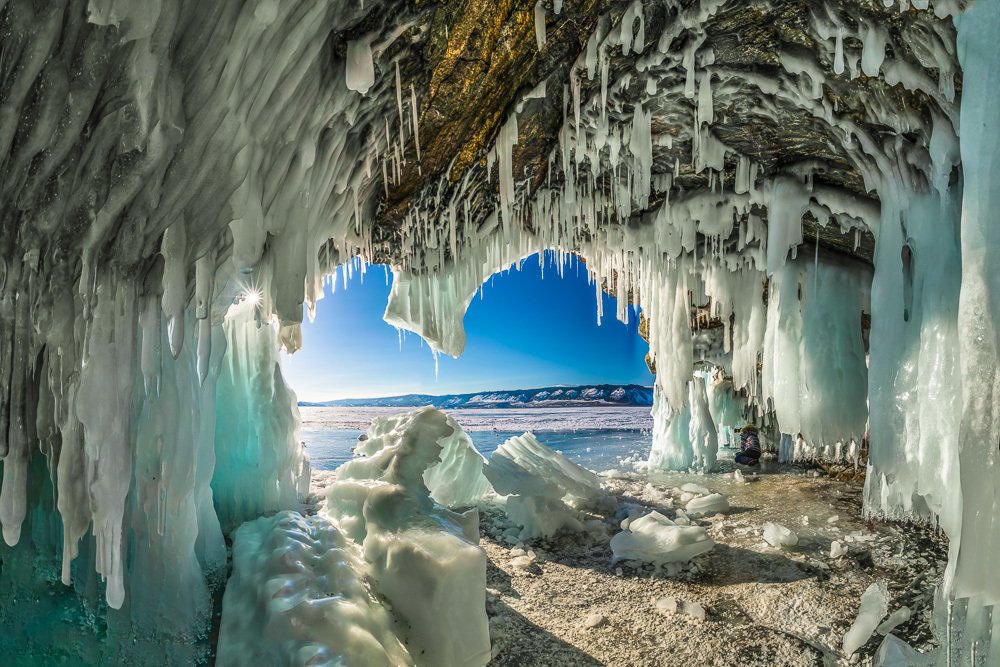 Inside ice cave