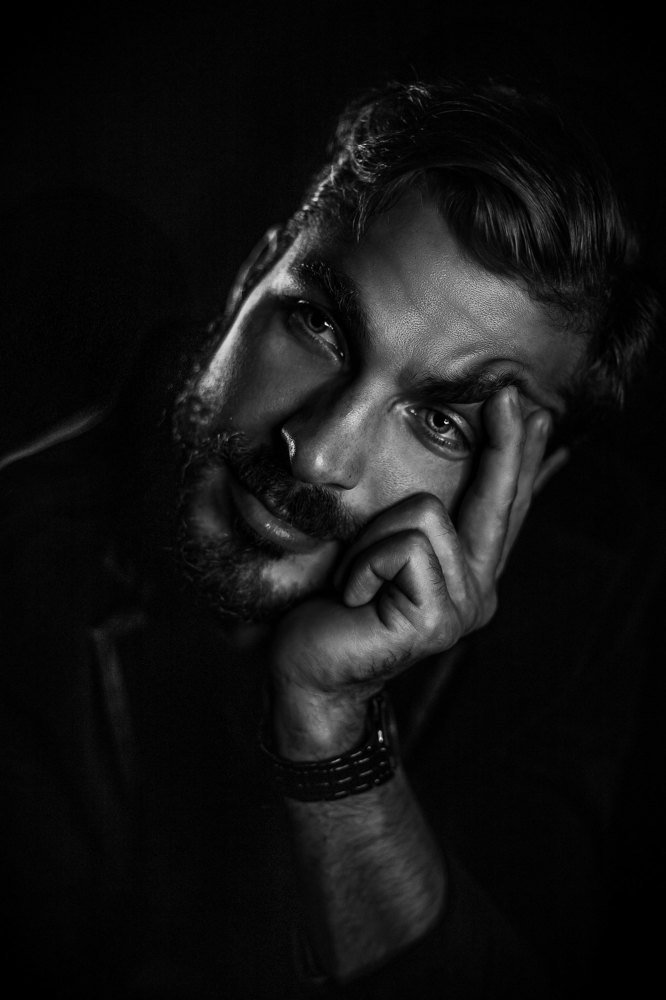 Черно белый портрет