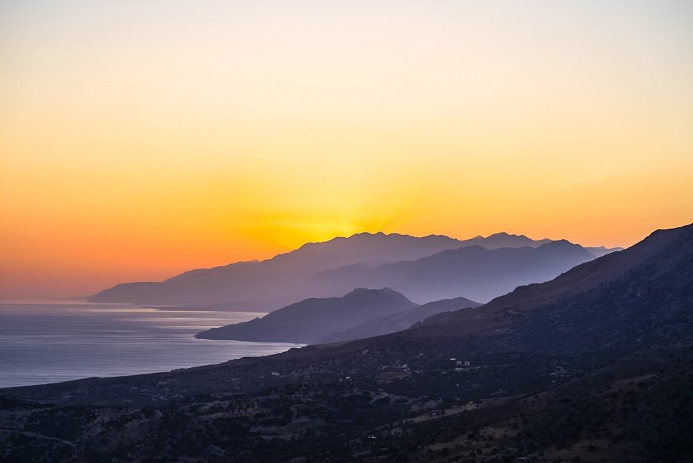 Crete magic sunset