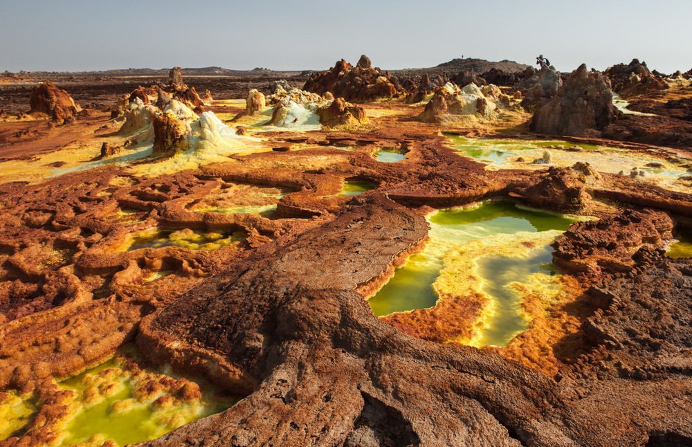 Вулкан Далол, серные выбросы / Volcano Dalol, Sulfur emissions