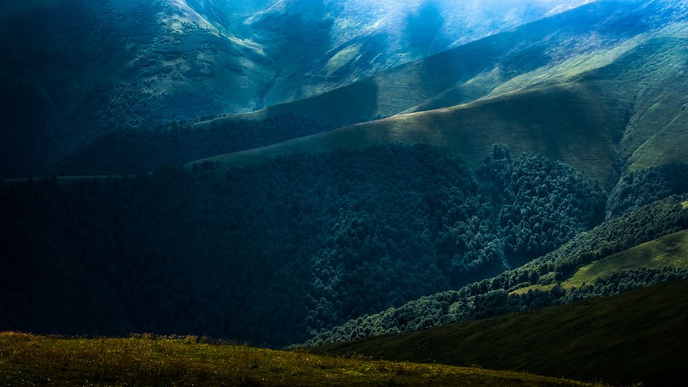 seabed or mountain ranges