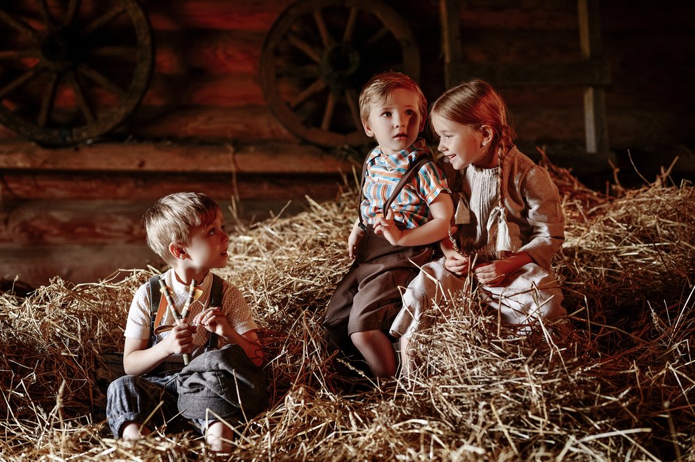 На сеновале