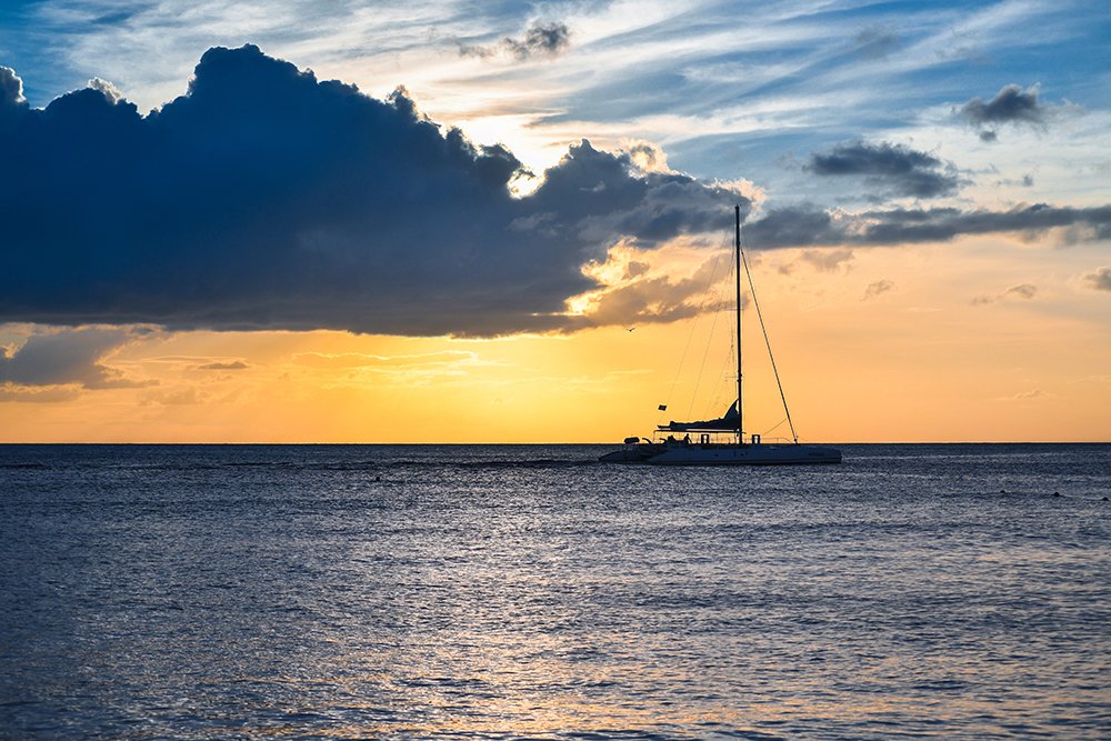 Sailing and sunset Bayahibe