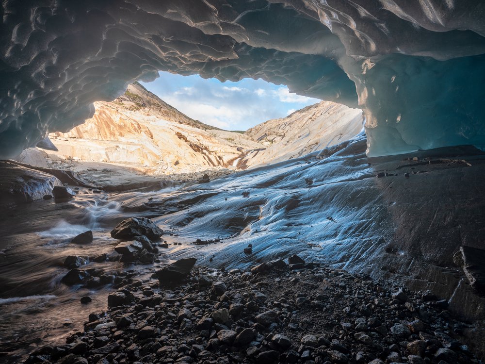 under the glacier