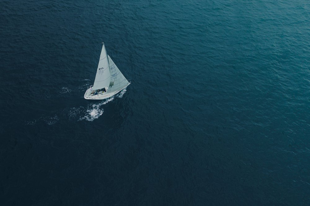 yacht in the black sea