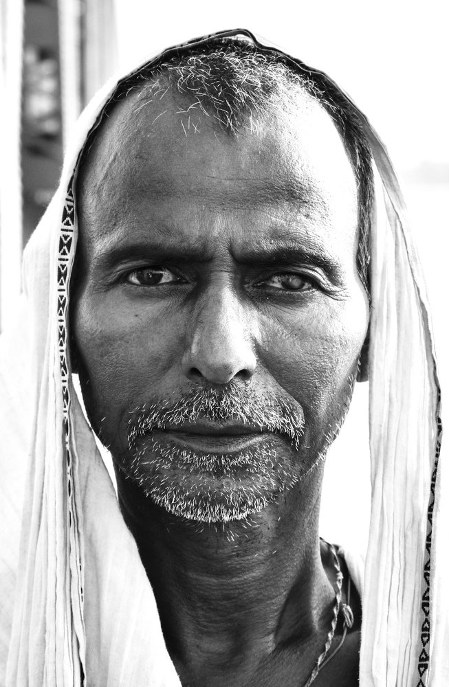 Male portrait different vision