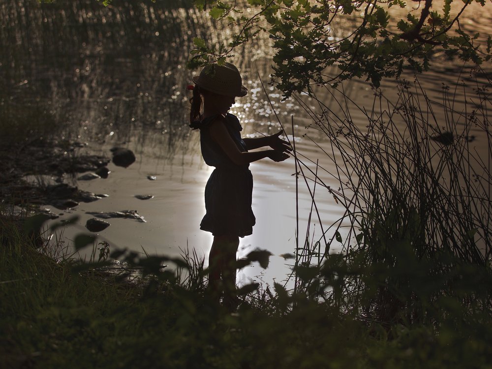 Озеро на закате