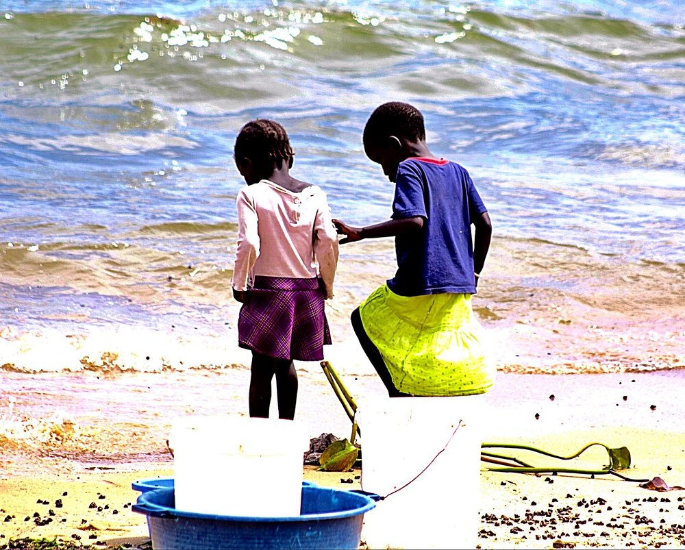 Children by the water