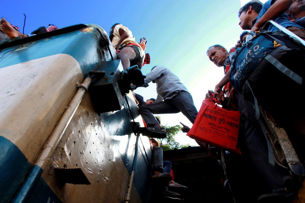 Risky train journey in bangladesh