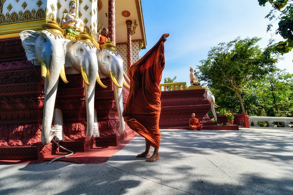 The Monk change their clothes