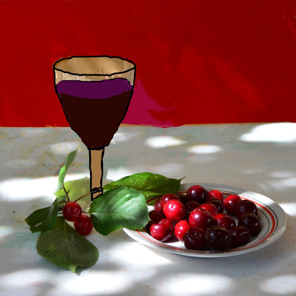 АРТ-НАТЮРМОРТ: Вино и вишни