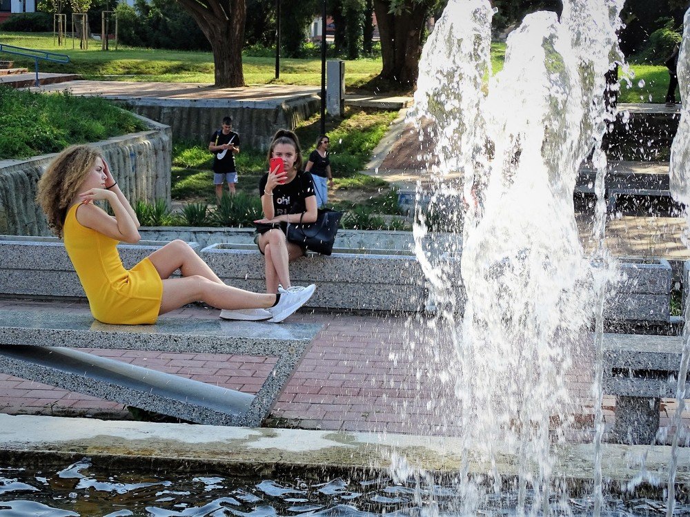 Near the water cascade