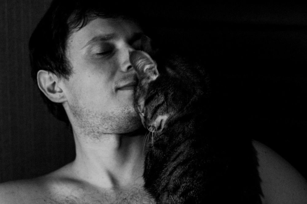 Man and cat