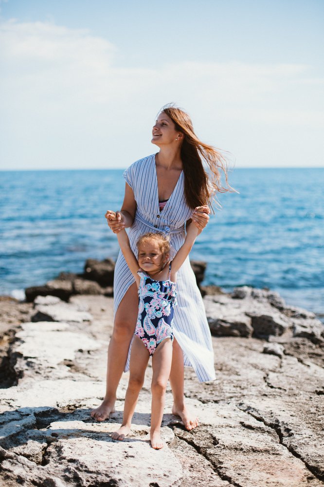 С мамой у моря