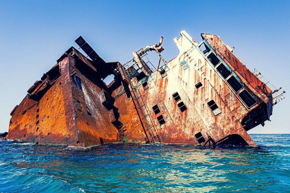 Затонувший сухогруз