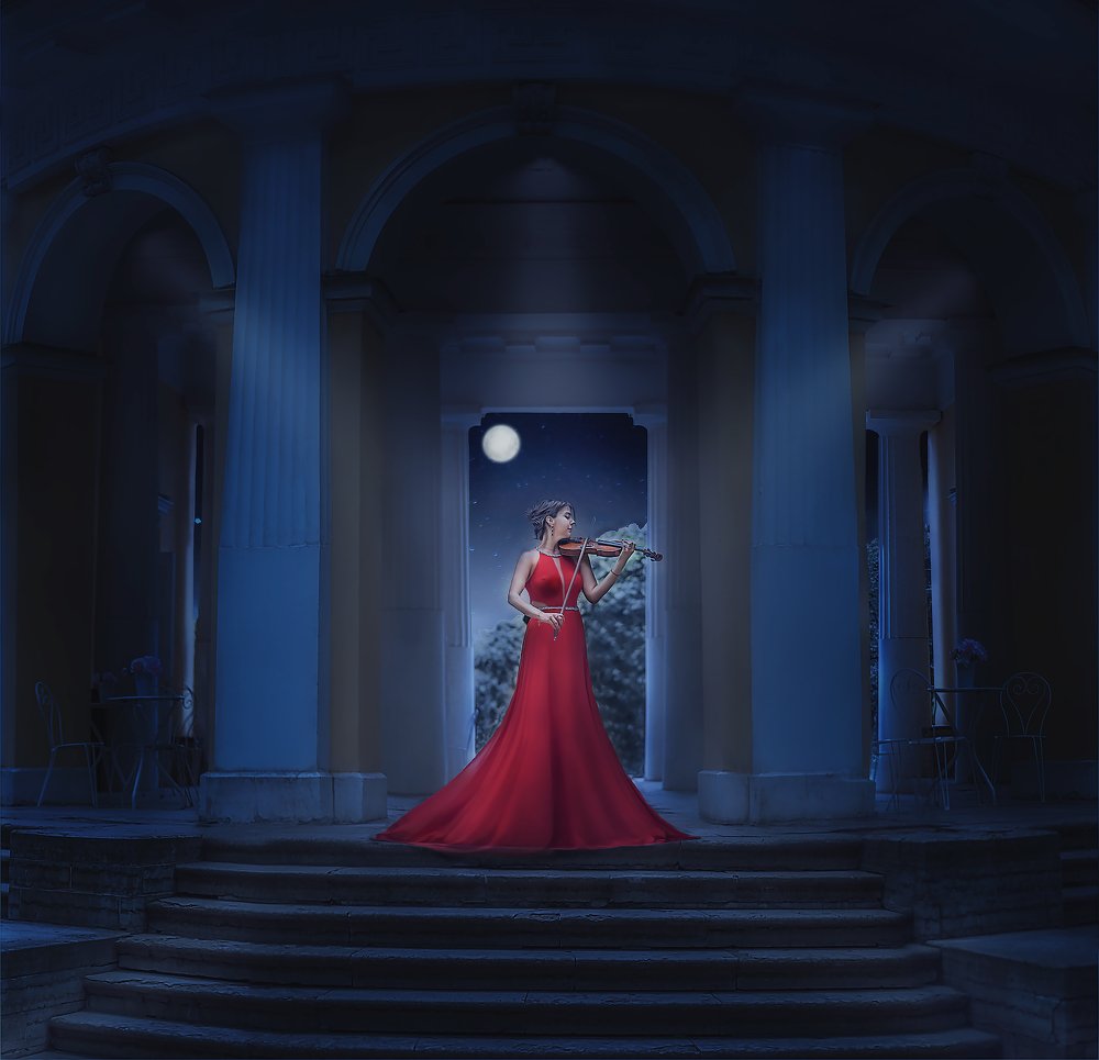 Скрипачка под луной