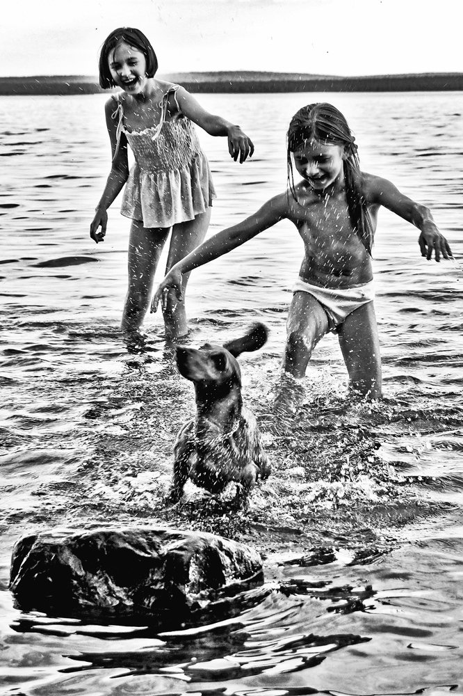 Купанье в озере